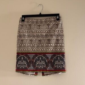 W BY WORTH Corduroy Print Pencil Skirt